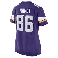 Maillot de joueur jeu Nike Johnny Mundt violet Minnesota Vikings pour femme