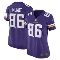 Maillot de joueur jeu Nike Johnny Mundt violet Minnesota Vikings pour femme