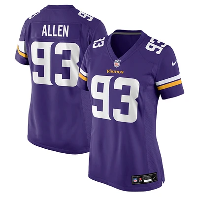 Maillot Nike Jonathan Allen violet pour femme des Vikings du Minnesota