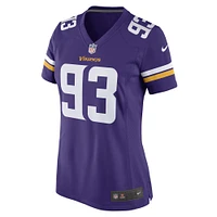 Maillot de joueur jeu Nike Jonathan Bullard violet des Vikings du Minnesota pour femme