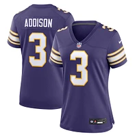 Maillot de jeu classique Nike Jordan Addison Minnesota Vikings pour femme