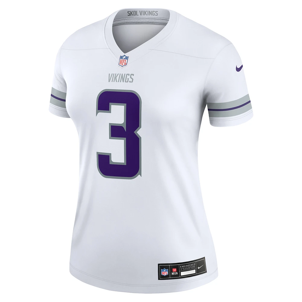 Haut Nike Jordan Addison blanc pour femme, joueur de performance Alternate Legend des Minnesota Vikings