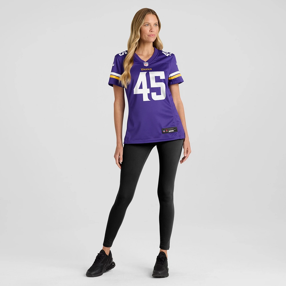 Women's Nike Jordan Kunaszyk  Purple Minnesota Vikings Game Jersey