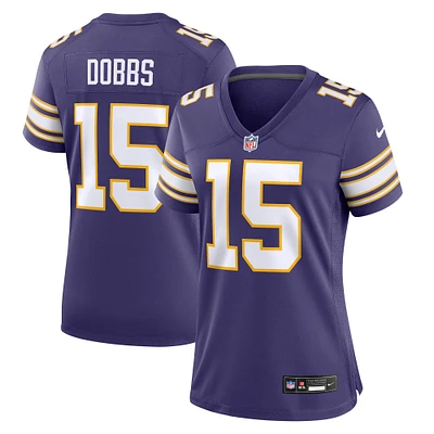 Maillot de match alternatif Nike Joshua Dobbs pour femme des Vikings du Minnesota, violet