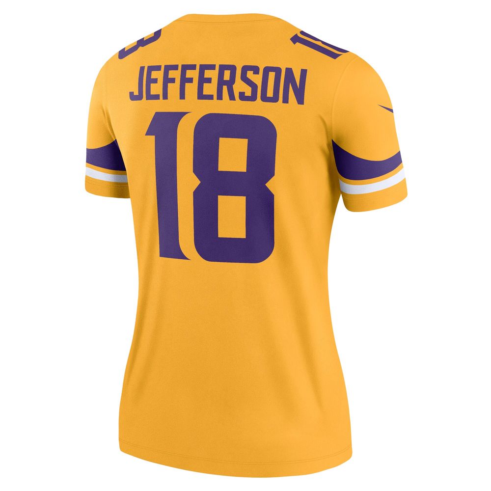 Youth Nike Justin Jefferson Gold Minnesota Vikings Inverted Team Game Jersey