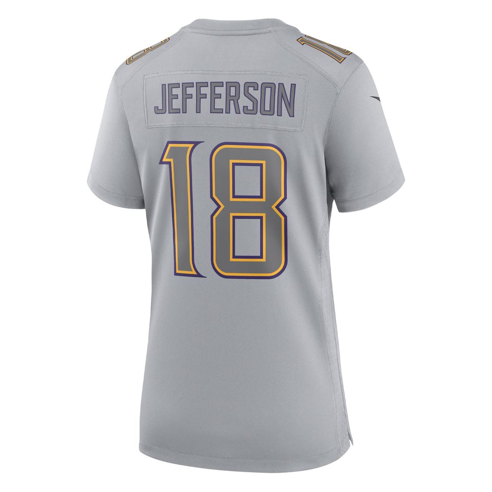 Women's Nike Justin Jefferson Gray Minnesota Vikings Atmosphere Fashion Game Jersey