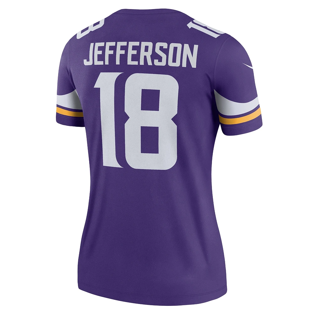 Haut Nike Justin Jefferson violet pour femme, joueur légendaire des Minnesota Vikings