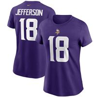 Women's Nike Justin Jefferson Purple Minnesota Vikings Name & Number T-Shirt