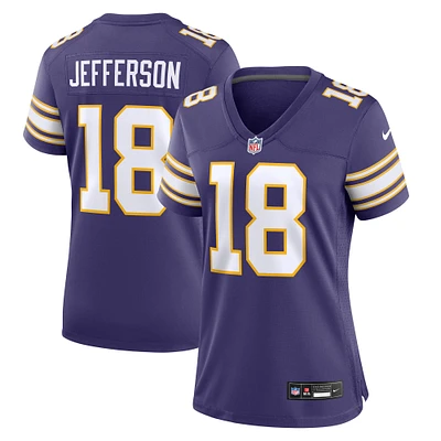 Maillot de joueur Nike Justin Jefferson violet Minnesota Vikings pour femme