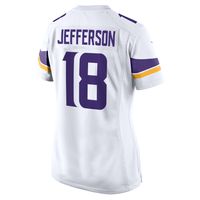 Women's Nike Justin Jefferson White Minnesota Vikings Game Player Jersey