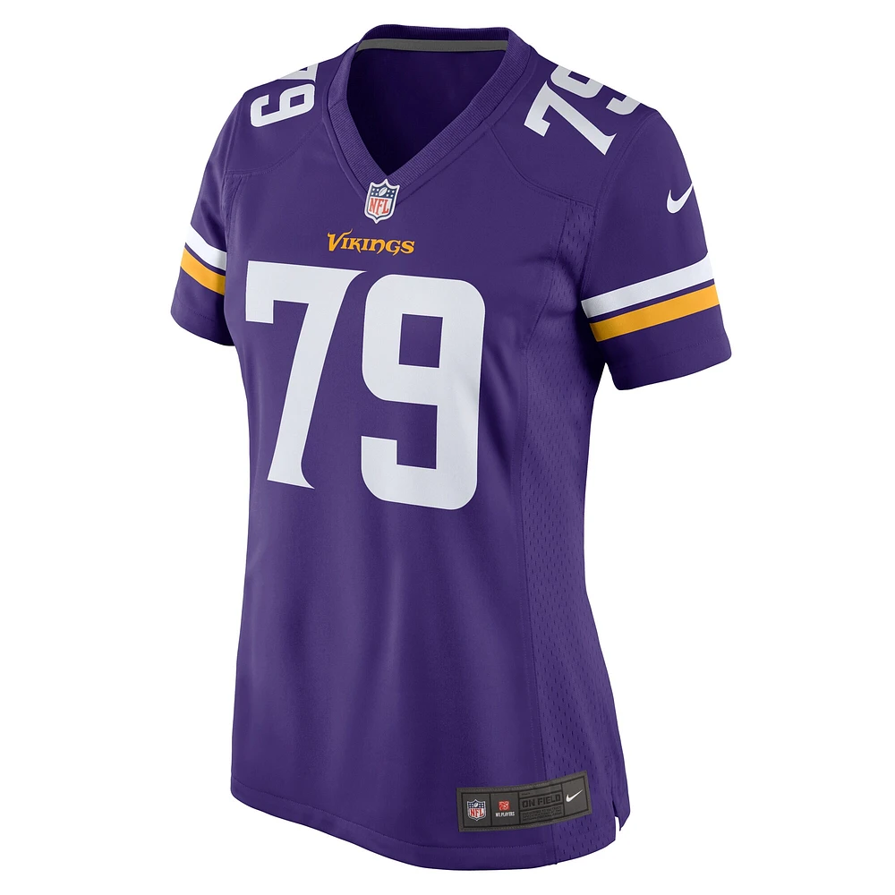 Maillot de match Nike Kenny Willekes violet pour femme des Vikings du Minnesota