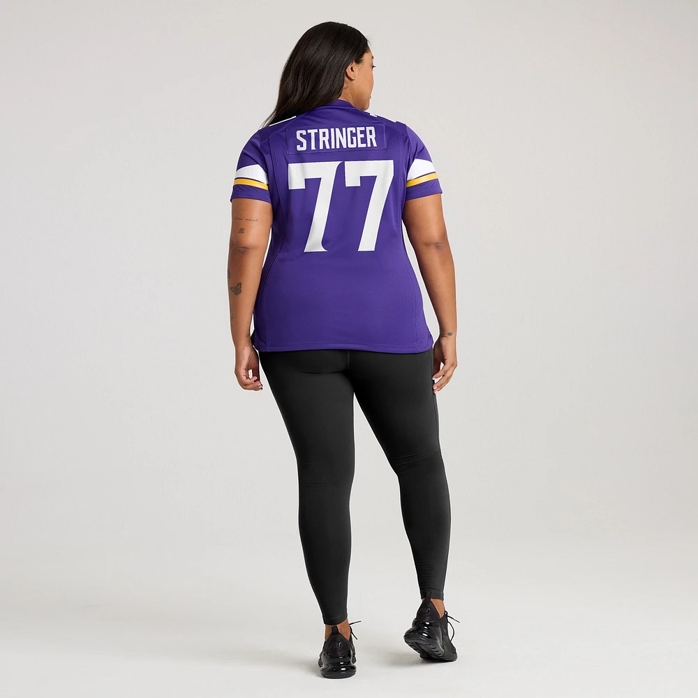 Maillot de joueur retraité Nike Korey Stringer violet des Minnesota Vikings pour femme