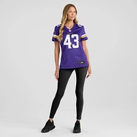 Maillot Nike Luiji Vilain pour femme, violet, joueur de jeu des Vikings du Minnesota