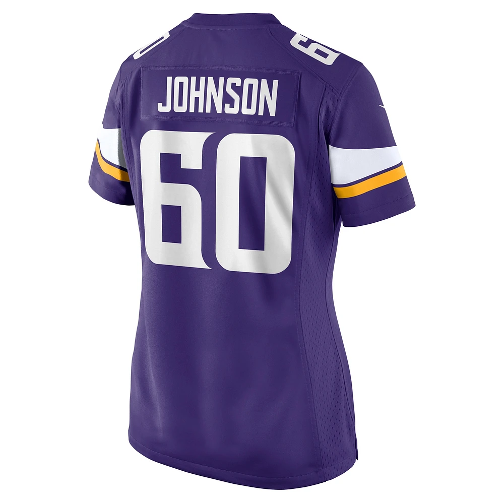 Women's Nike Marcellus Johnson  Purple Minnesota Vikings Team Game Jersey