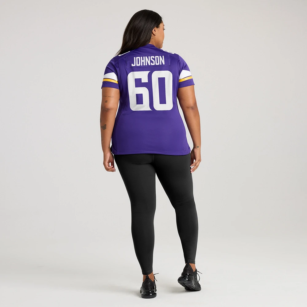 Women's Nike Marcellus Johnson  Purple Minnesota Vikings Team Game Jersey