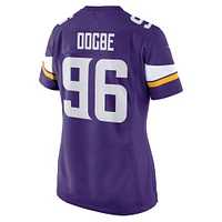 Maillot de match l'équipe Nike Michael Dogbe violet des Vikings du Minnesota pour femme