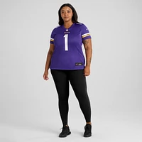 Maillot de match Nike numéro 1 maman violet des Vikings du Minnesota pour femme