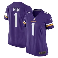 Maillot de match Nike numéro 1 maman violet des Vikings du Minnesota pour femme