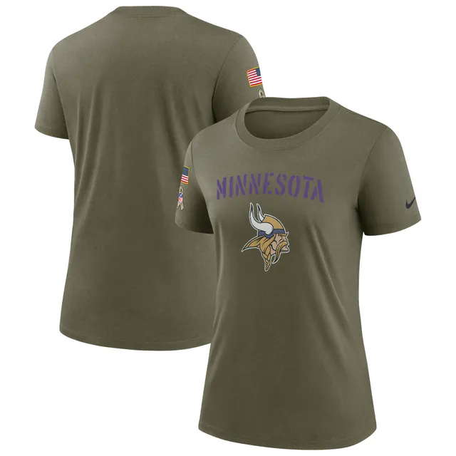 Nike Men's Minnesota Vikings Salute to Service Long Sleeve T-Shirt - Olive - M