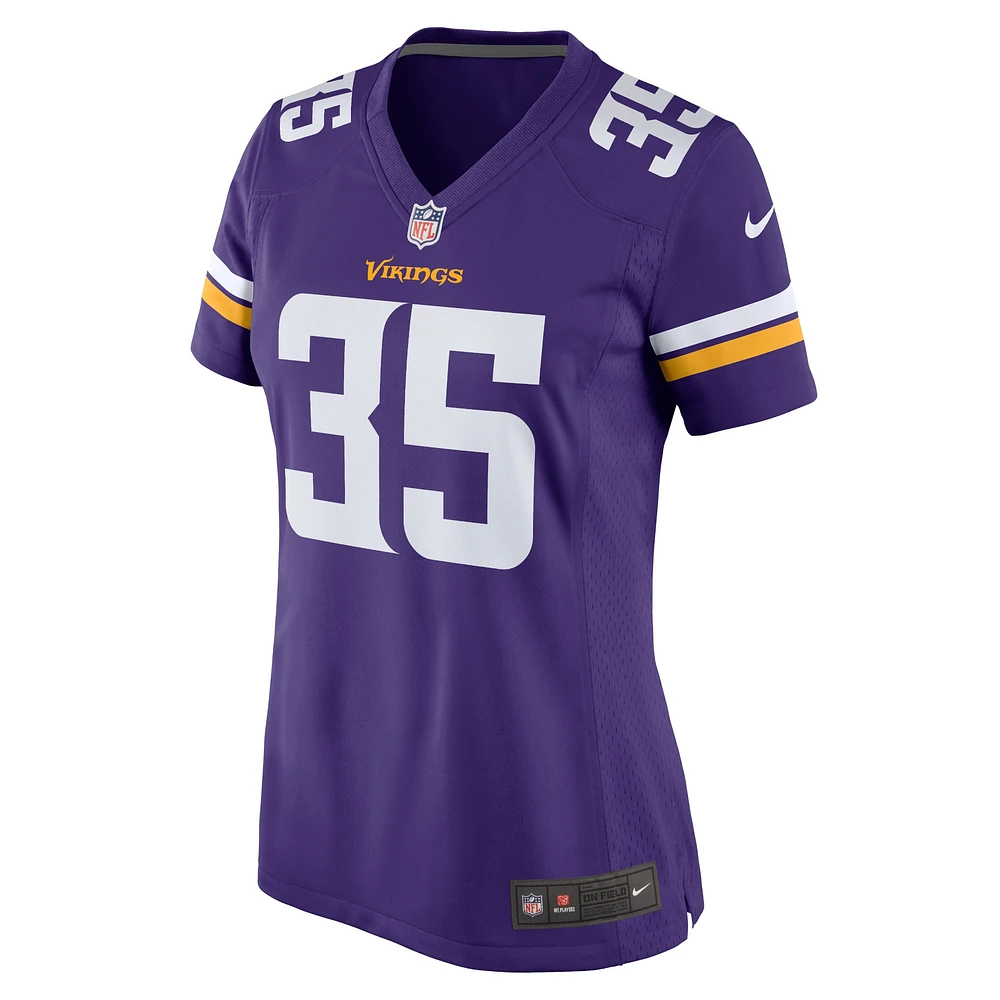 Maillot de joueur Nike Parry Nickerson pour femme Minnesota Vikings Domicile pourpre