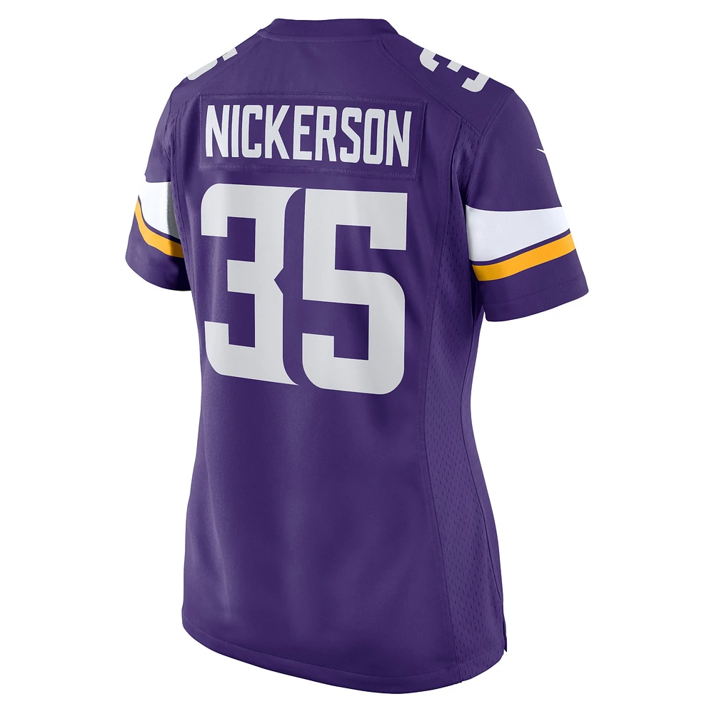 Women's Nike Parry Nickerson Purple Minnesota Vikings Home Game Player Jersey