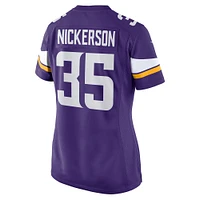 Maillot de joueur Nike Parry Nickerson pour femme Minnesota Vikings Domicile pourpre