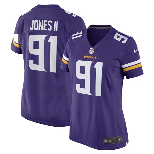 Maillot Nike Patrick Jones II pour femme, violet, joueur de jeu des Vikings du Minnesota