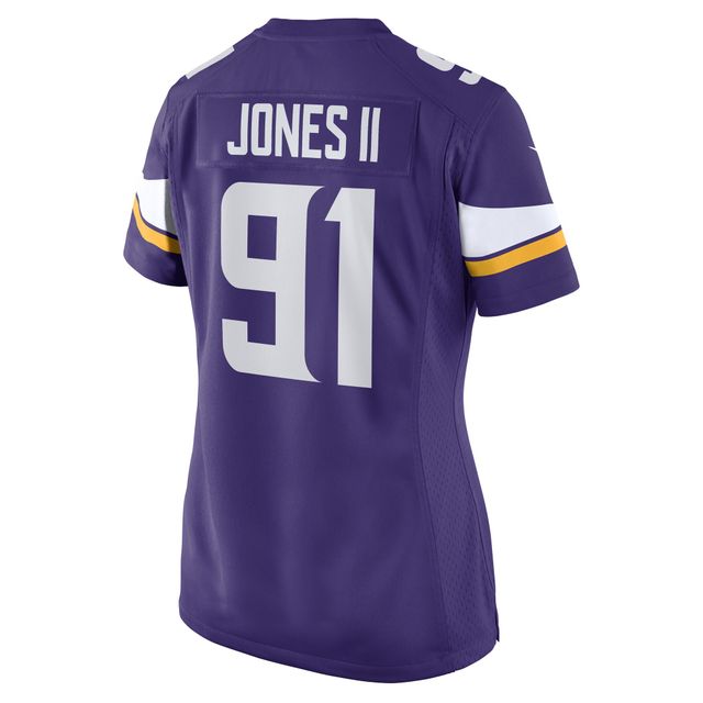 Maillot Nike Patrick Jones II pour femme, violet, joueur de jeu des Vikings du Minnesota