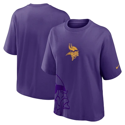 T-shirt carré Nike violet Minnesota Vikings pour femmes