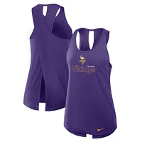 Débardeur Nike violet Minnesota Vikings Crossback Performance pour femme