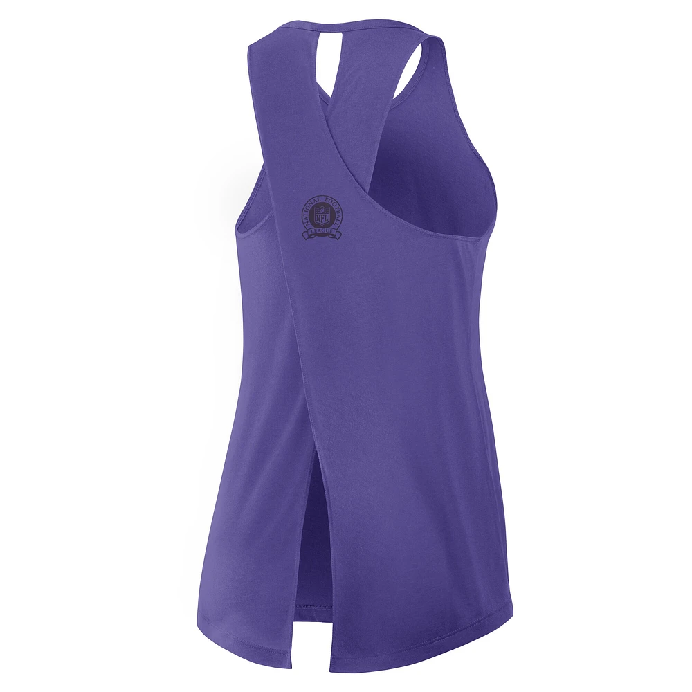 Women's Nike Purple Minnesota Vikings Glory Crisscross Performance Tank Top