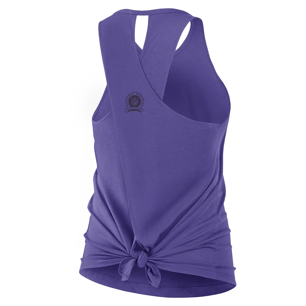 Women's Nike Purple Minnesota Vikings Glory Crisscross Performance Tank Top