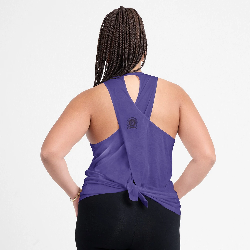 Women's Nike Purple Minnesota Vikings Glory Crisscross Performance Tank Top