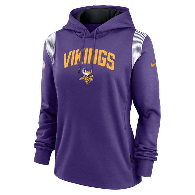 Sweat à capuche Nike Minnesota Vikings Sideline Stack Performance pour femme violet