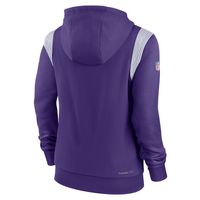 Women's Nike Purple Minnesota Vikings Sideline Stack Performance Pullover Hoodie