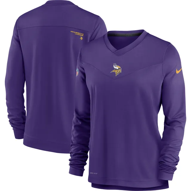 Women's New Era Purple Minnesota Vikings Thermal Crop Long Sleeve T-Shirt Size: Small