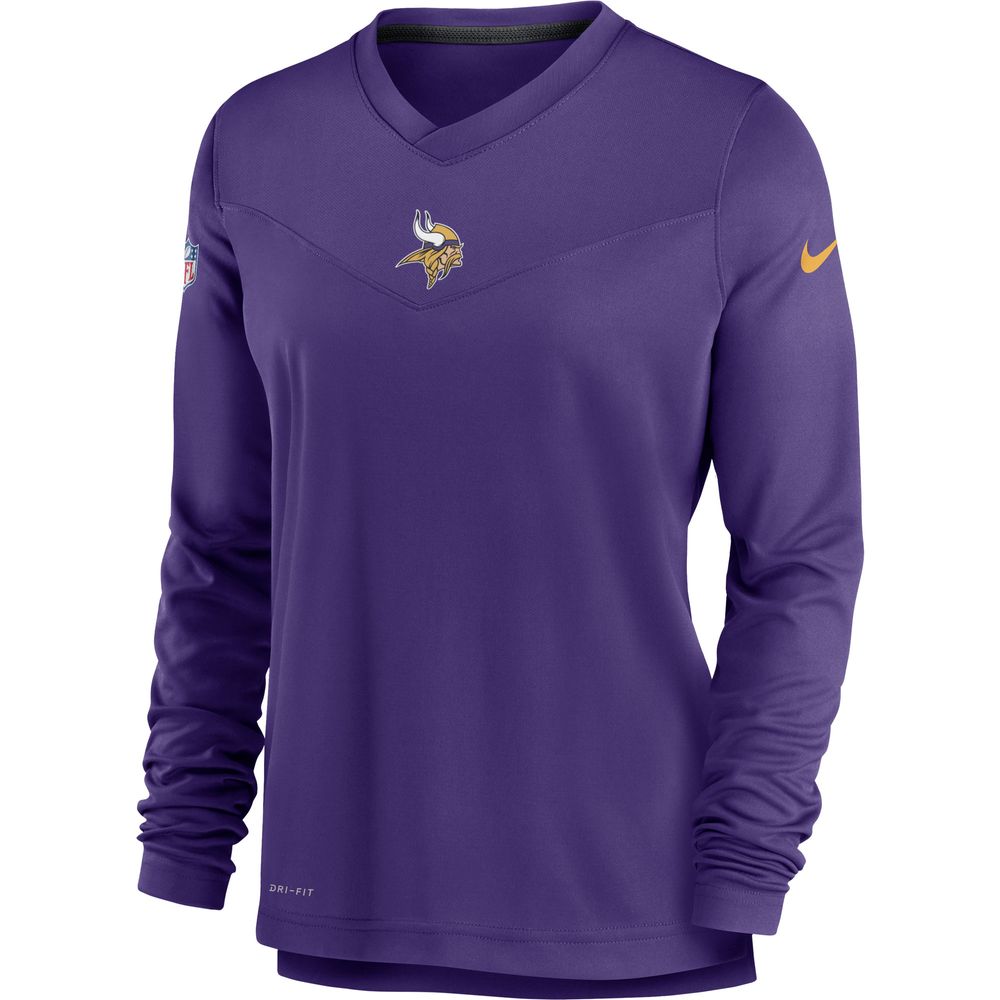 Custom Minnesota Vikings Youth Purple Any Name & Number Logo Long Sleeve T- Shirt 