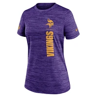 T-shirt Nike violet Minnesota Vikings Velocity Performance pour femme