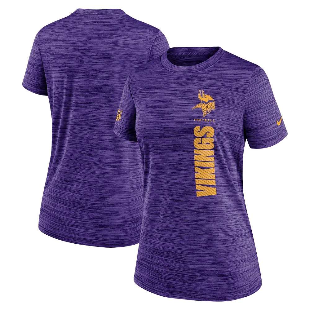 T-shirt Nike violet Minnesota Vikings Velocity Performance pour femme