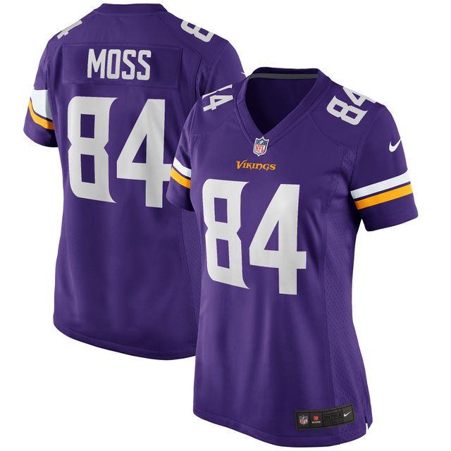 Maillot de joueur retraité Nike Randy Moss violet des Minnesota Vikings pour femme