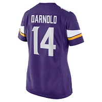 Maillot de match l'équipe Nike des Vikings du Minnesota, violet, Sam Darnold, pour femme