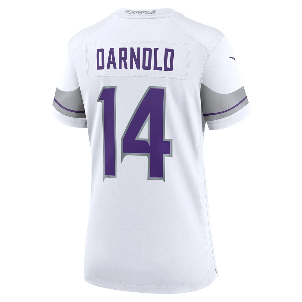 Maillot de joueur jeu alternatif des Minnesota Vikings Nike Sam Darnold pour femme, blanc