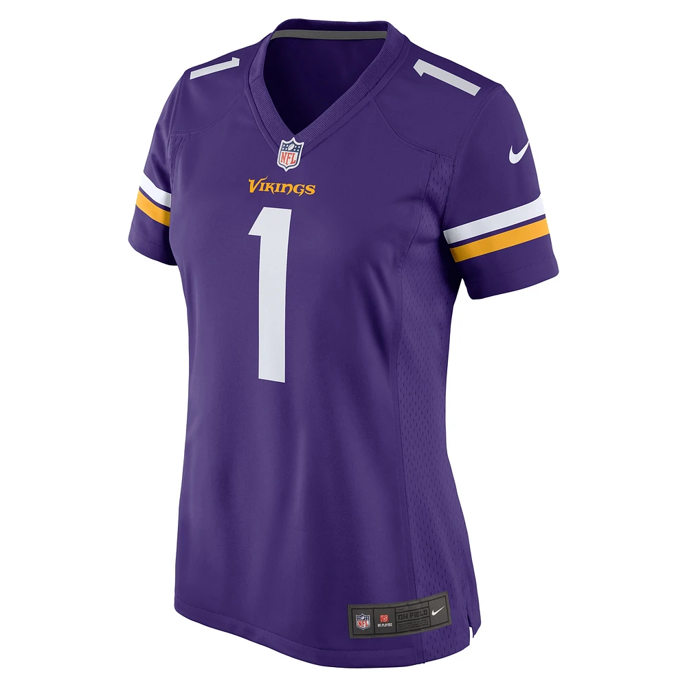 Maillot de match l'équipe Nike Shaquill Griffin violet des Vikings du Minnesota pour femme