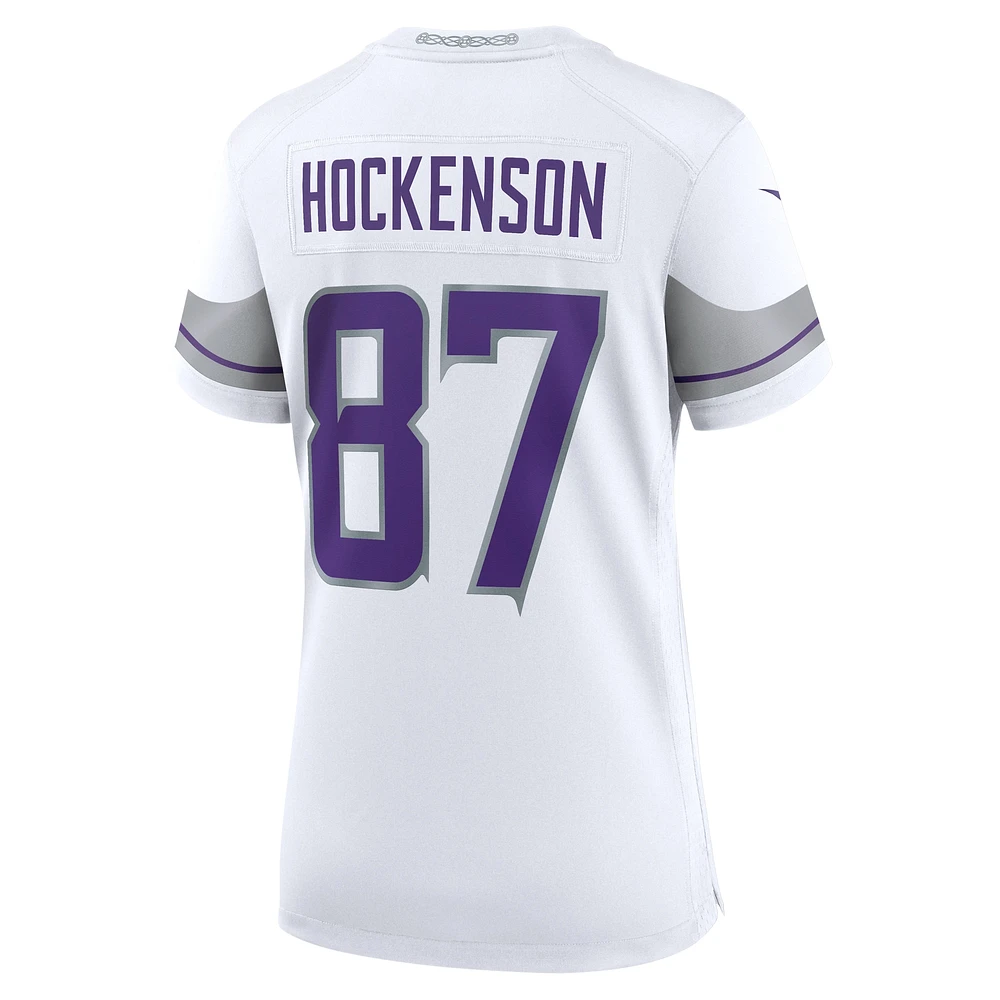 Women's Nike T.J. Hockenson White Minnesota Vikings Alternate Game Player Jersey