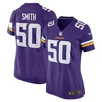 Maillot de joueur Nike TJ Smith Minnesota Vikings pour femme, violet