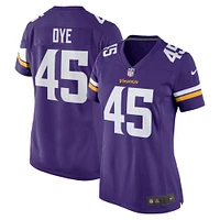 Maillot de match Nike Troy Dye violet des Vikings du Minnesota pour femme