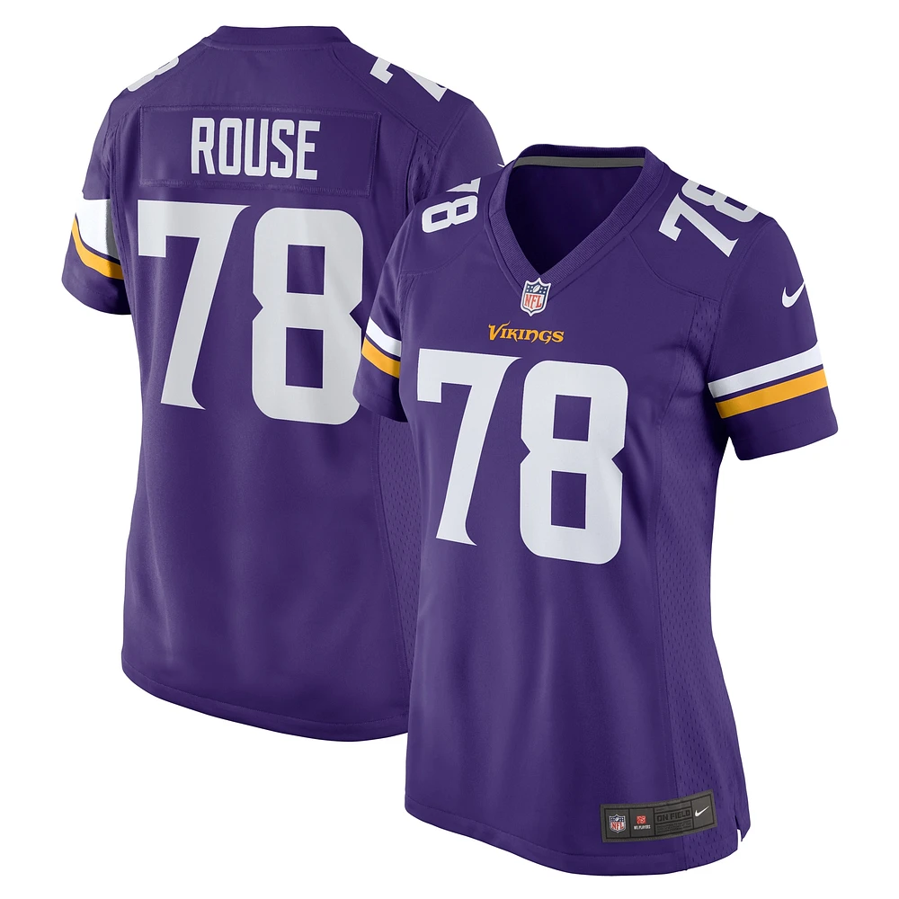 Maillot de match Nike Walter Rouse violet Minnesota Vikings pour femme