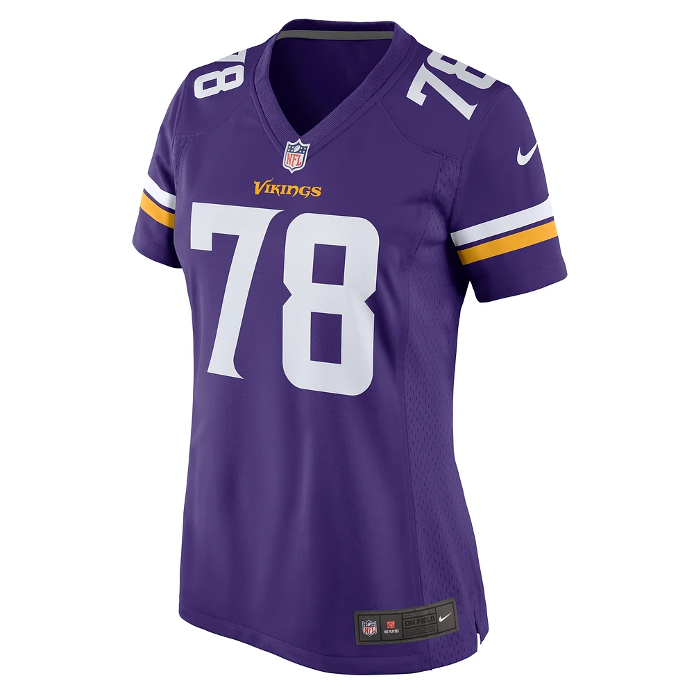 Maillot de match Nike Walter Rouse violet Minnesota Vikings pour femme