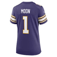 Maillot de match joueur à la retraite classique Nike Warren Moon Minnesota Vikings pour femme pourpre