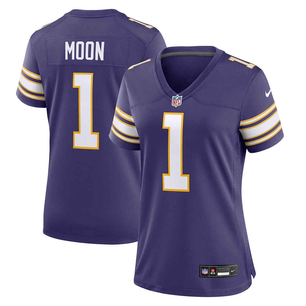 Maillot de match joueur à la retraite classique Nike Warren Moon Minnesota Vikings pour femme pourpre